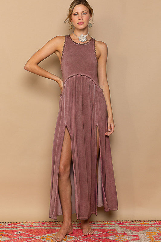 Backstage Beauty Racerback Knit Maxi Dress