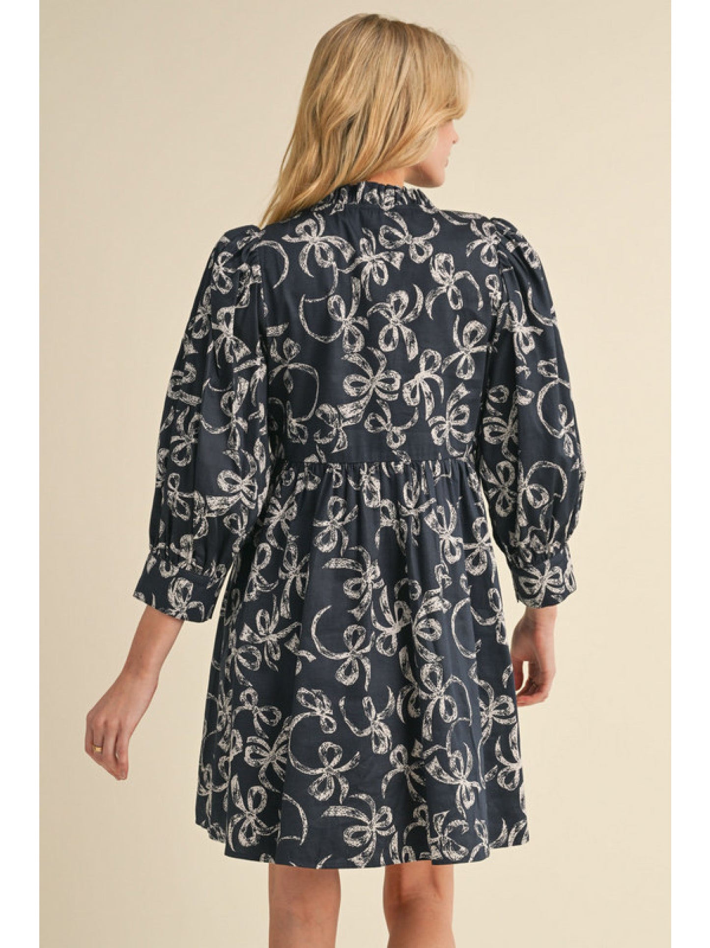 Charming Bows Frilled Babydoll Dress
