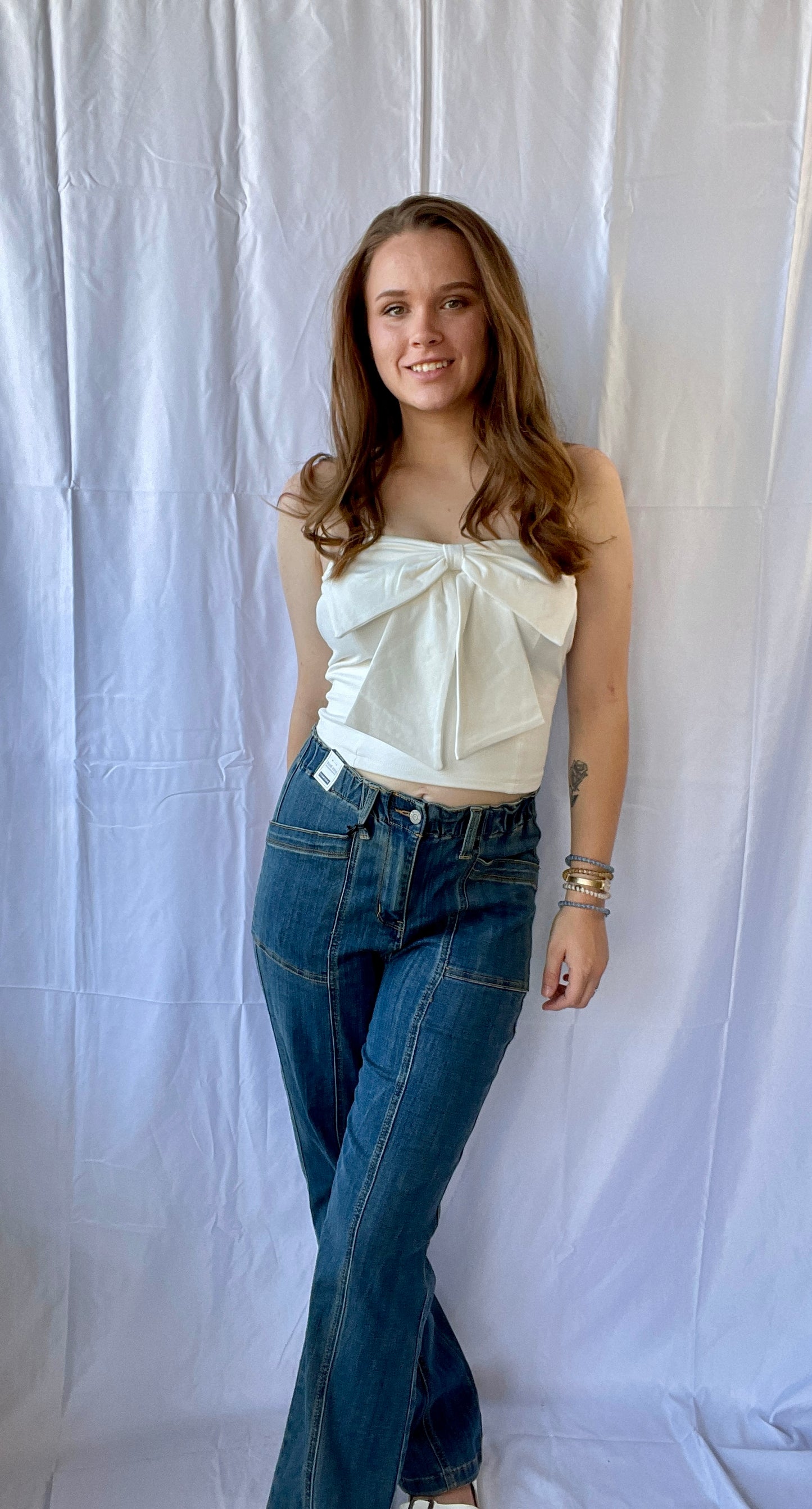 Ivory Bliss Bow Top