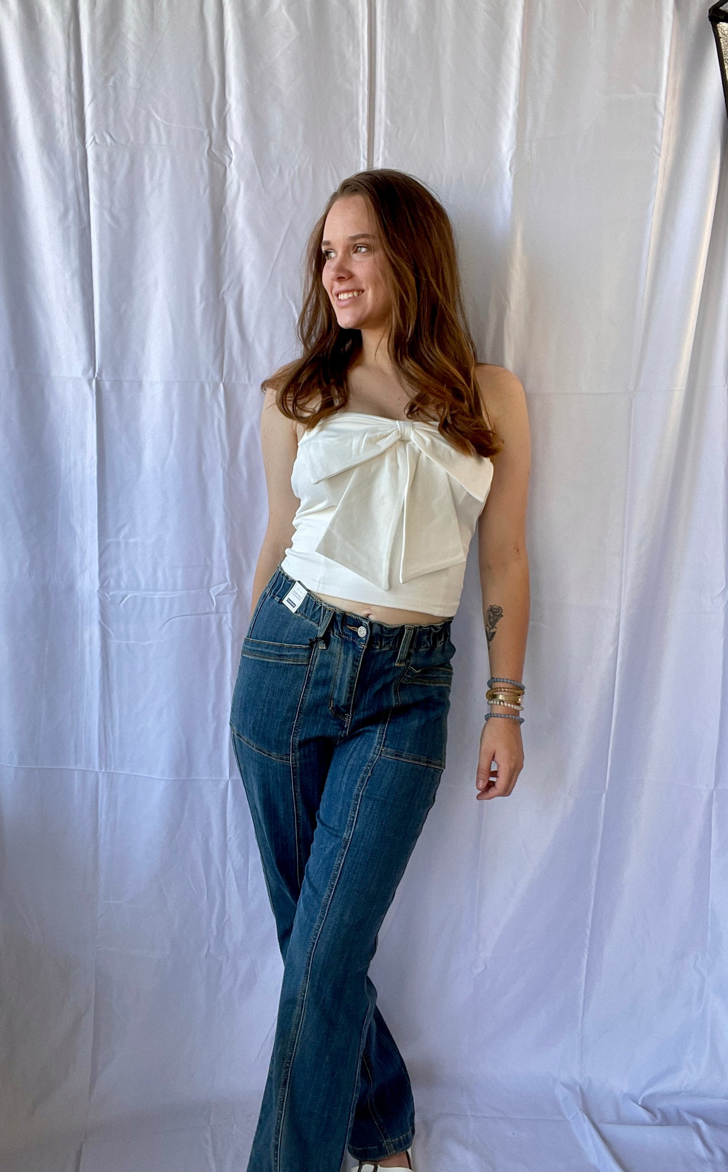 Ivory Bliss Bow Top