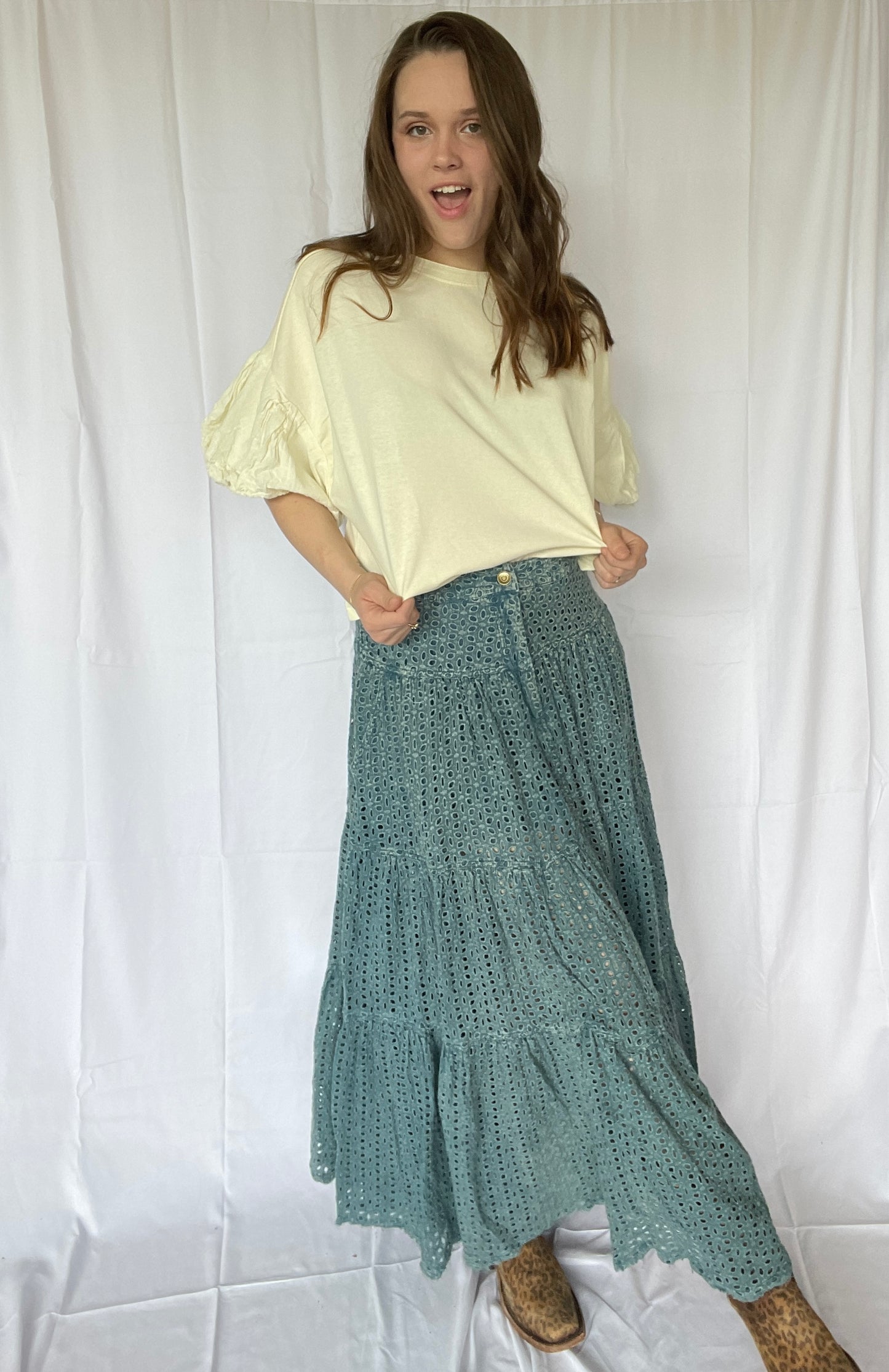 Western Lady Tiered Skirt
