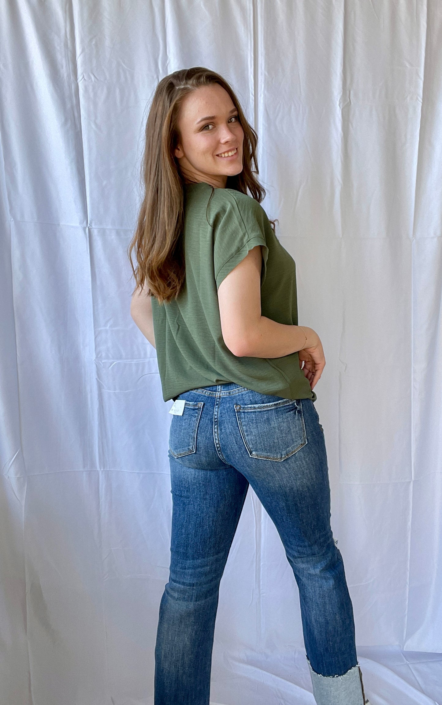 Celestial Rise Wide-Cuff Straight Jeans