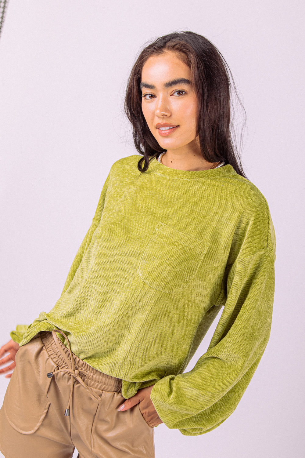Free Fallin Pleated Puff Sweater