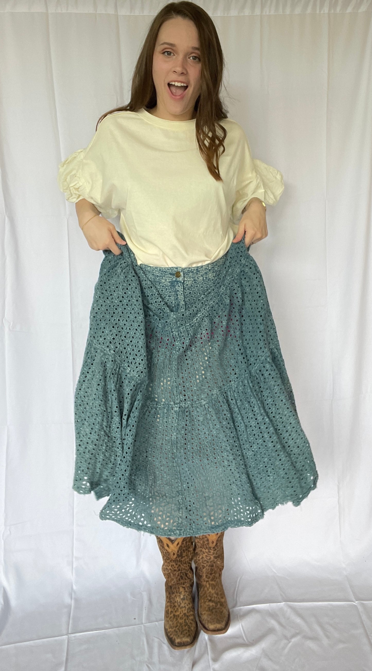 Western Lady Tiered Skirt