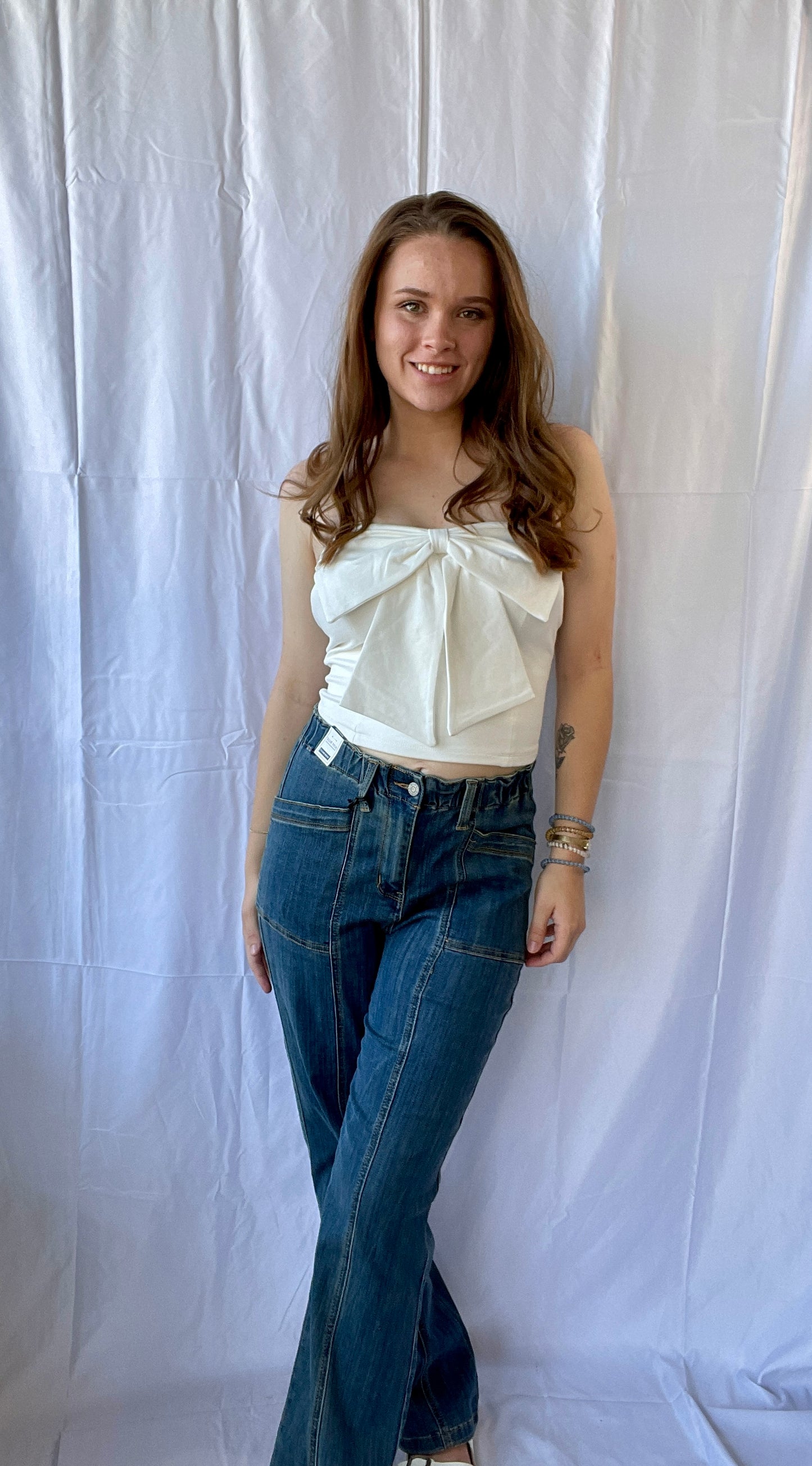Ivory Bliss Bow Top