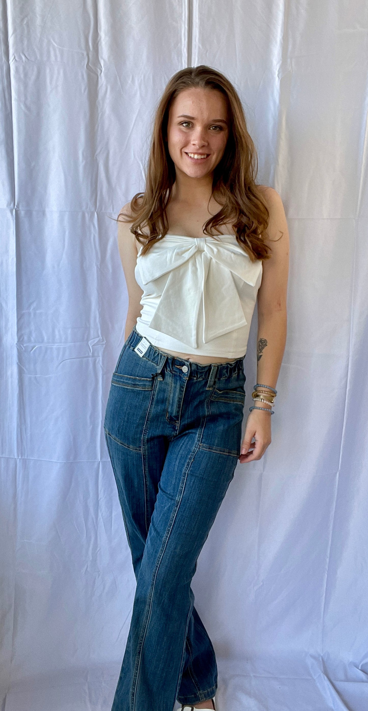Ivory Bliss Bow Top