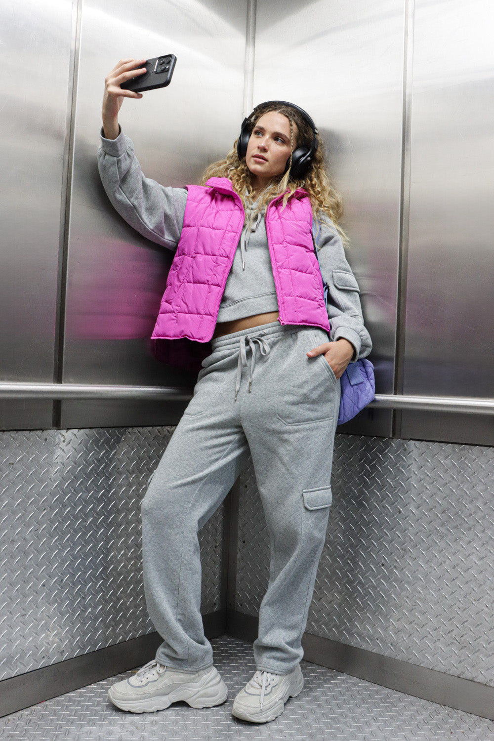 The Fuchsia Frost Puffer Vest