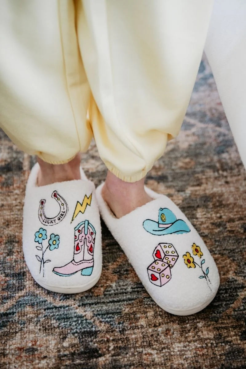Lucky Cowgirl Slippers