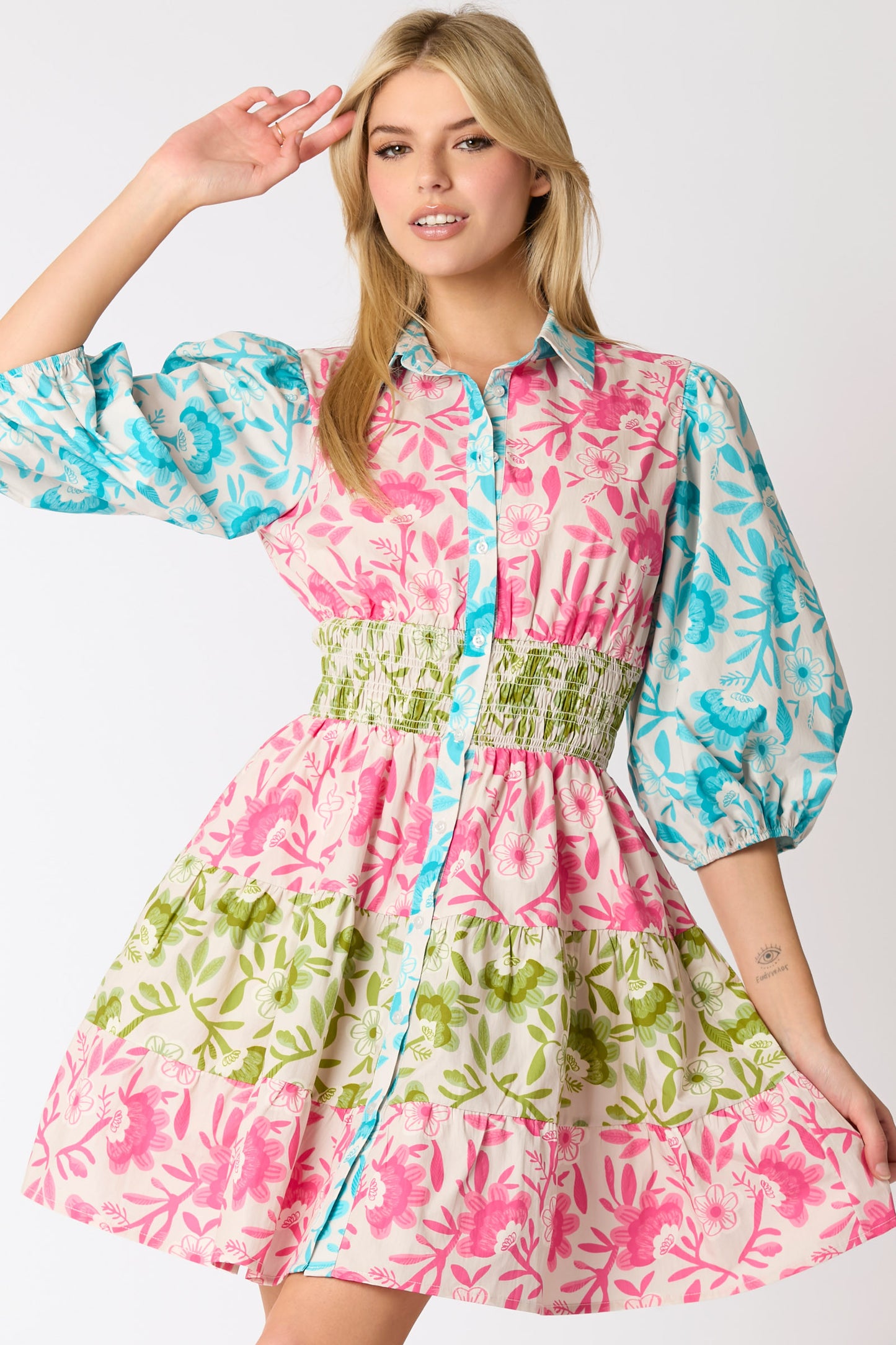 Summer Meadow Button-Down Dress
