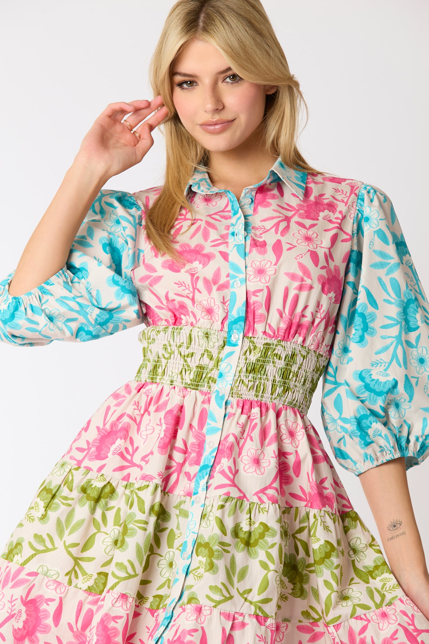 Summer Meadow Button-Down Dress
