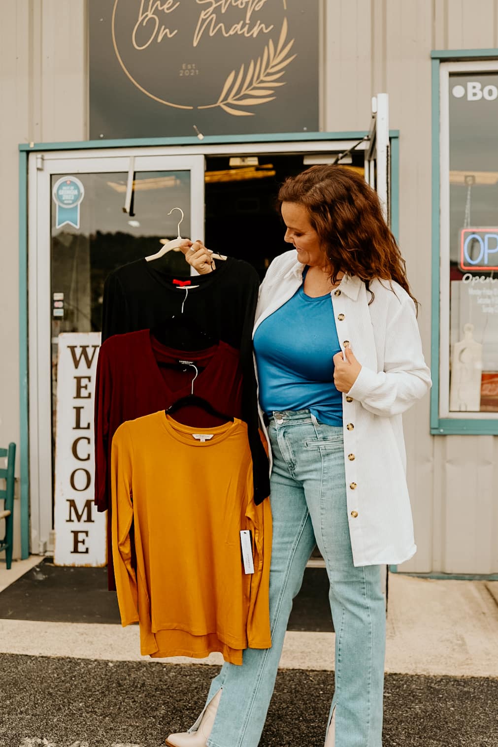 Classic Touch: Long-Sleeve Crew Neck Top