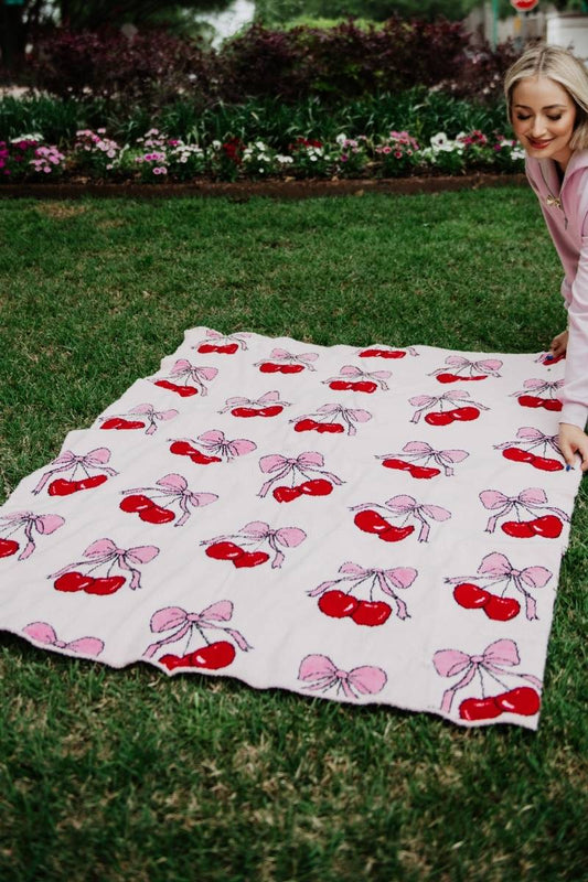 Cherry Bow Blanket